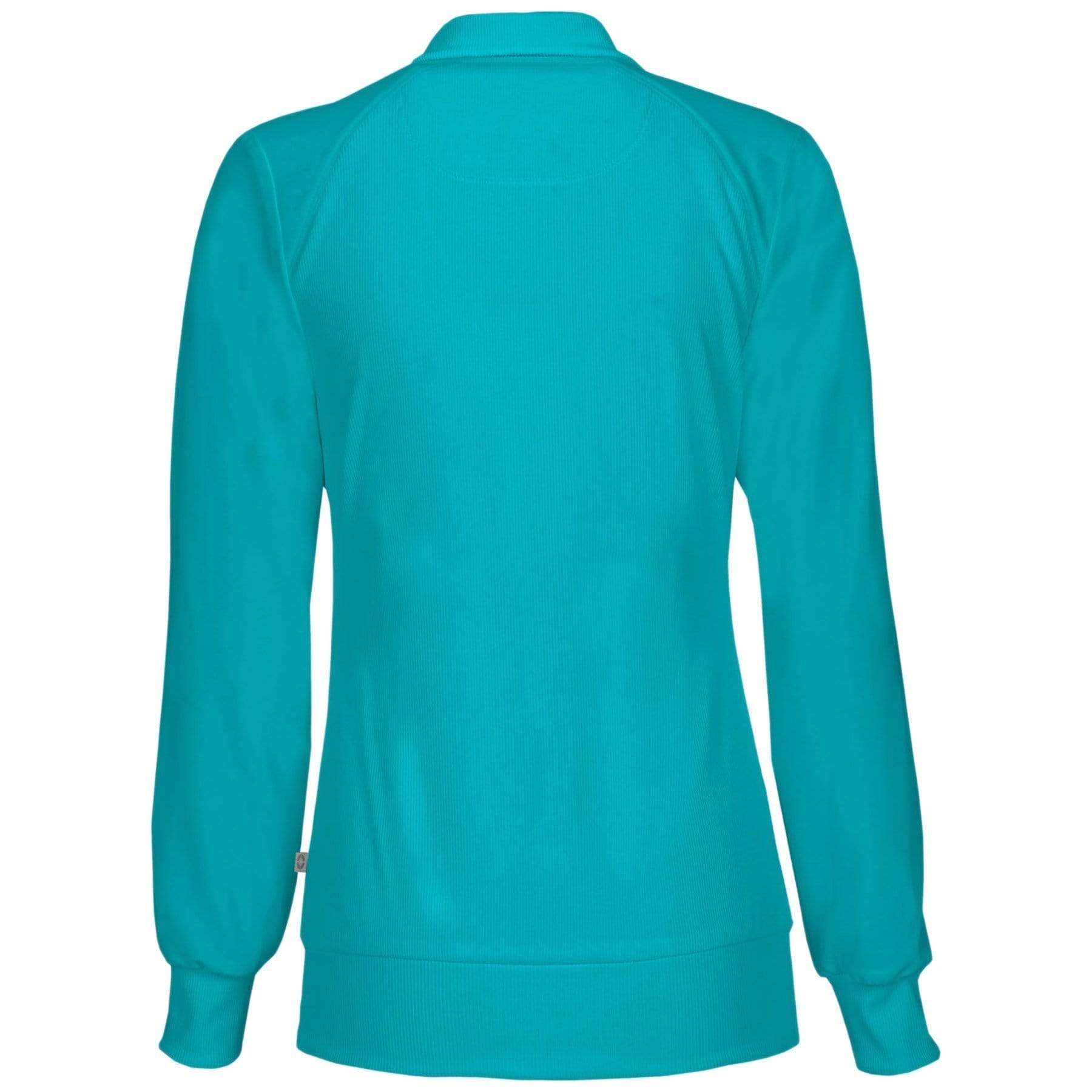 Cherokee Infinity 2391a Scrubs Jacket Womens Zip Front Warm Up Teal Bl — Medshop Australia