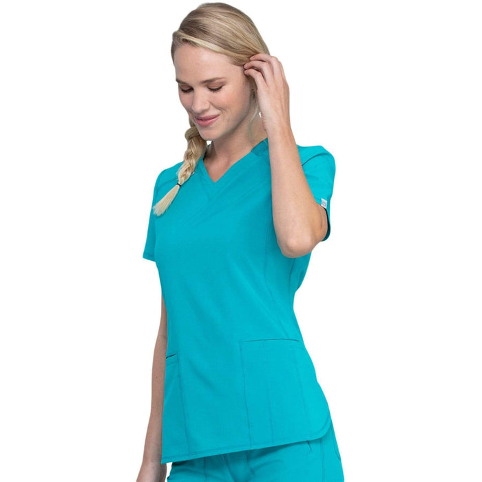 Cherokee Infinity CK865A Scrubs Top Women Teal Blue — Medshop Australia