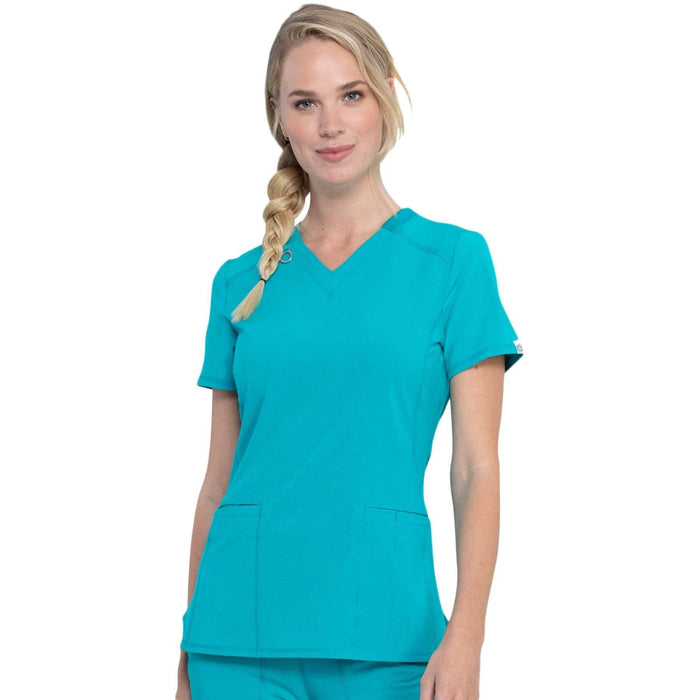 Cherokee Infinity CK865A Scrubs Top Women Teal Blue — Medshop Australia