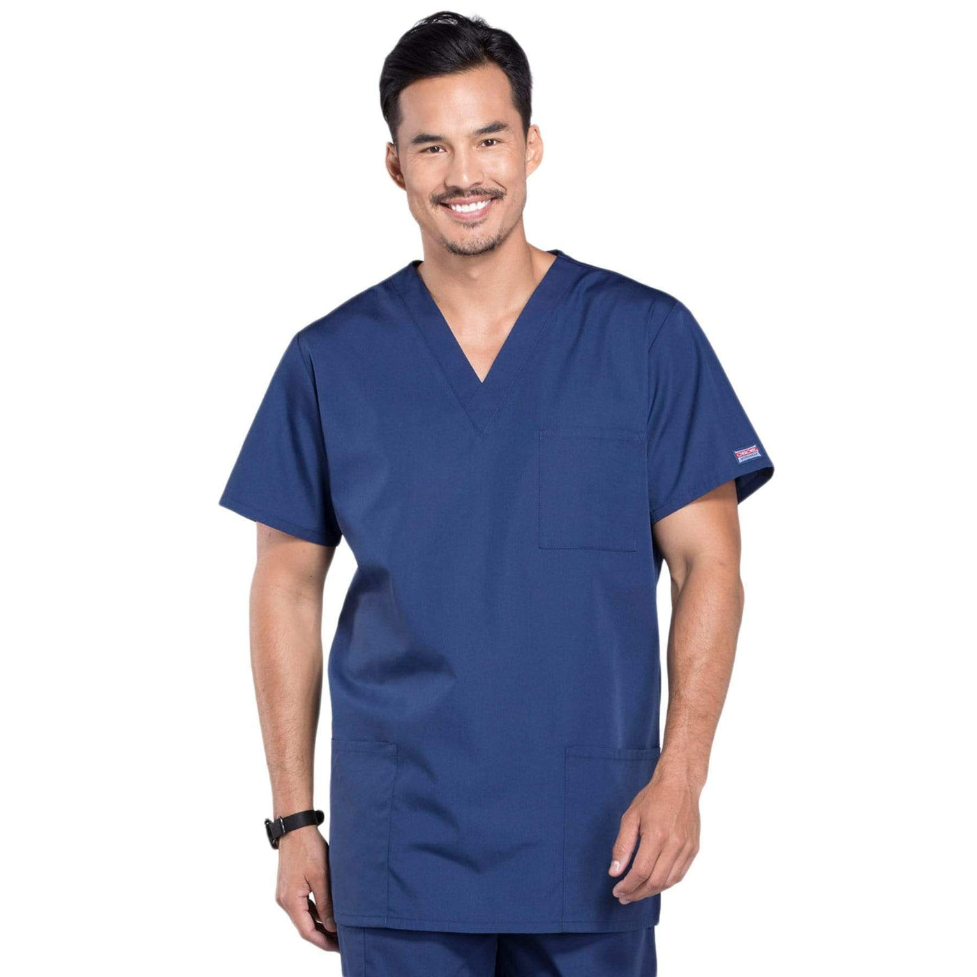 Cherokee Workwear 4876 Scrubs Top Unisex V Neck Navy — Medshop Australia 